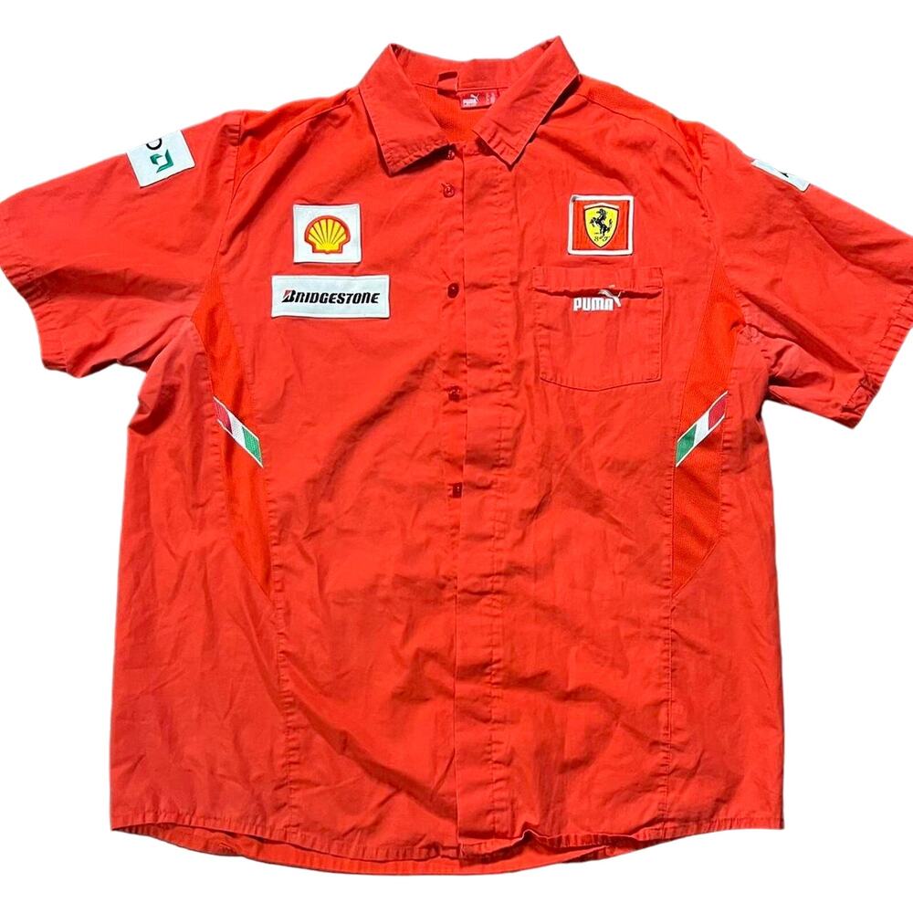 F1 Racing Puma + Ferrari button up, XXL